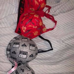 Two PINK bras size 34D